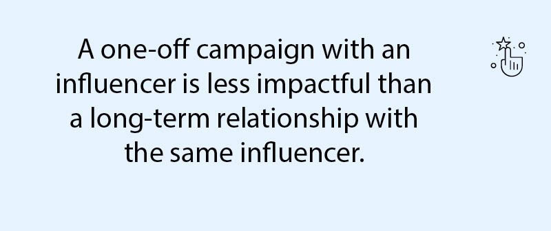A one-off campaign with an influencer