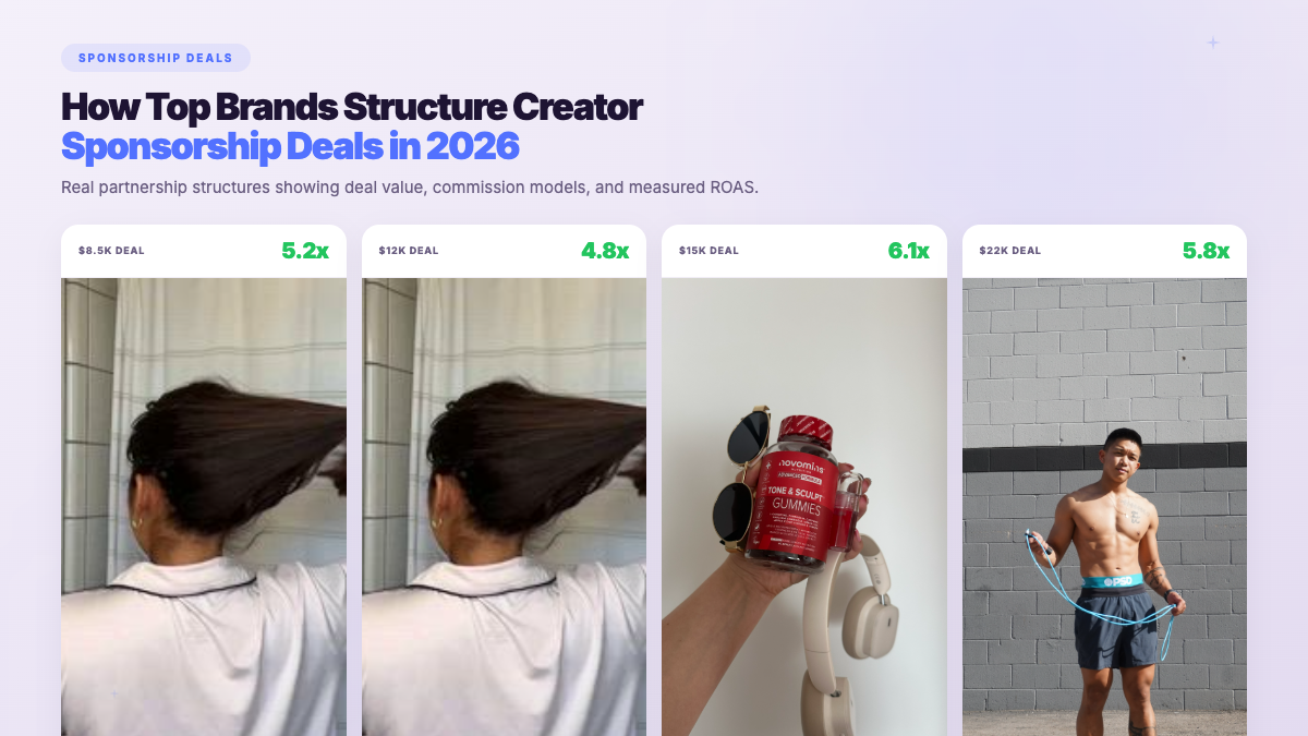 Brand Sponsorships - real creator campaign content with performance attribution data and engagement metrics